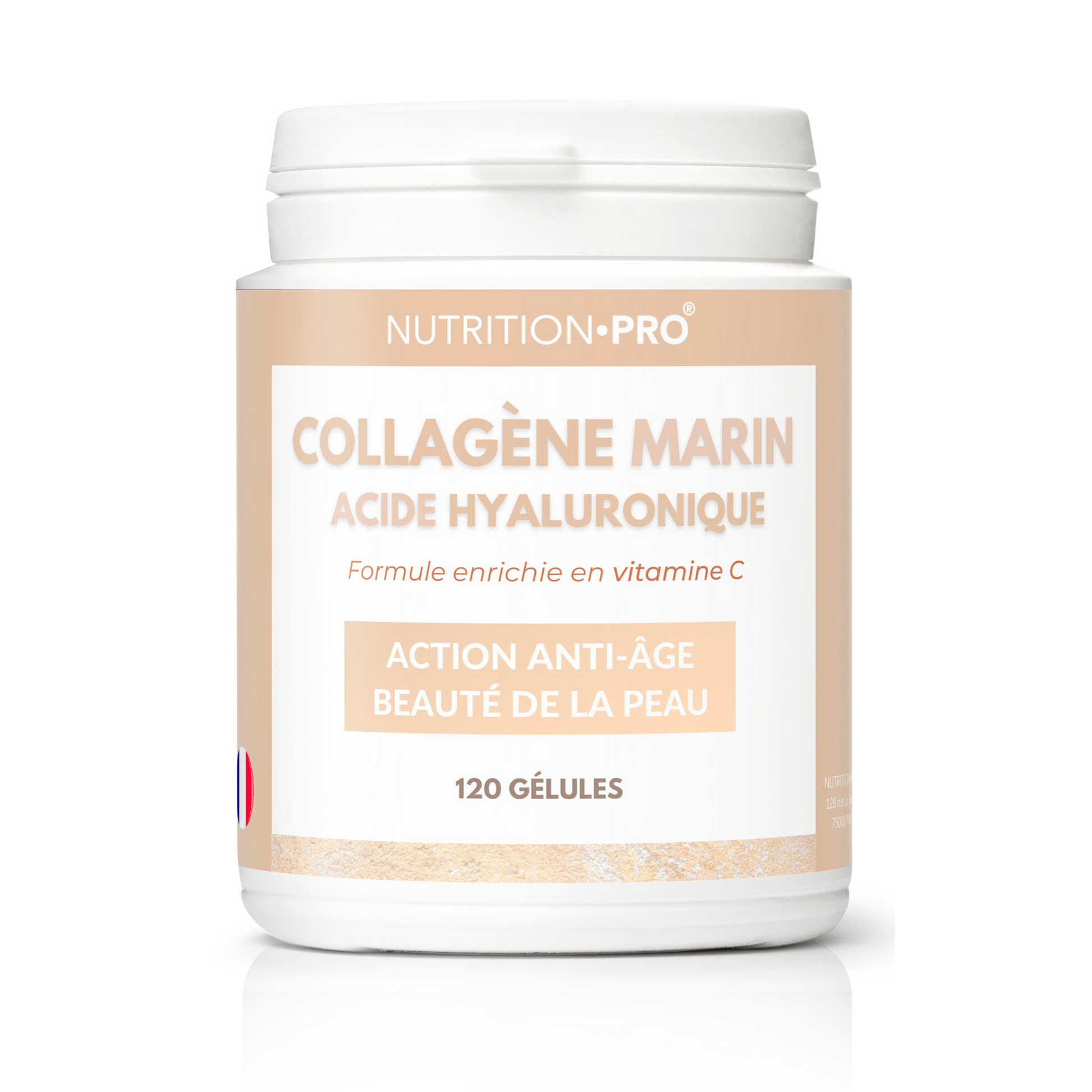 COLLAGÈNE MARIN HYDROLYSÉ / ACIDE HYALURONIQUE - 120 GÉLULES